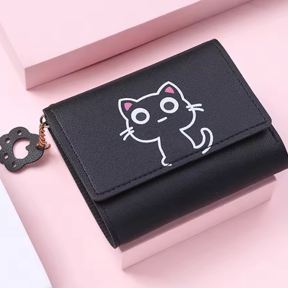Cute Cat Wallet Small and Short - Picture 1 of 3